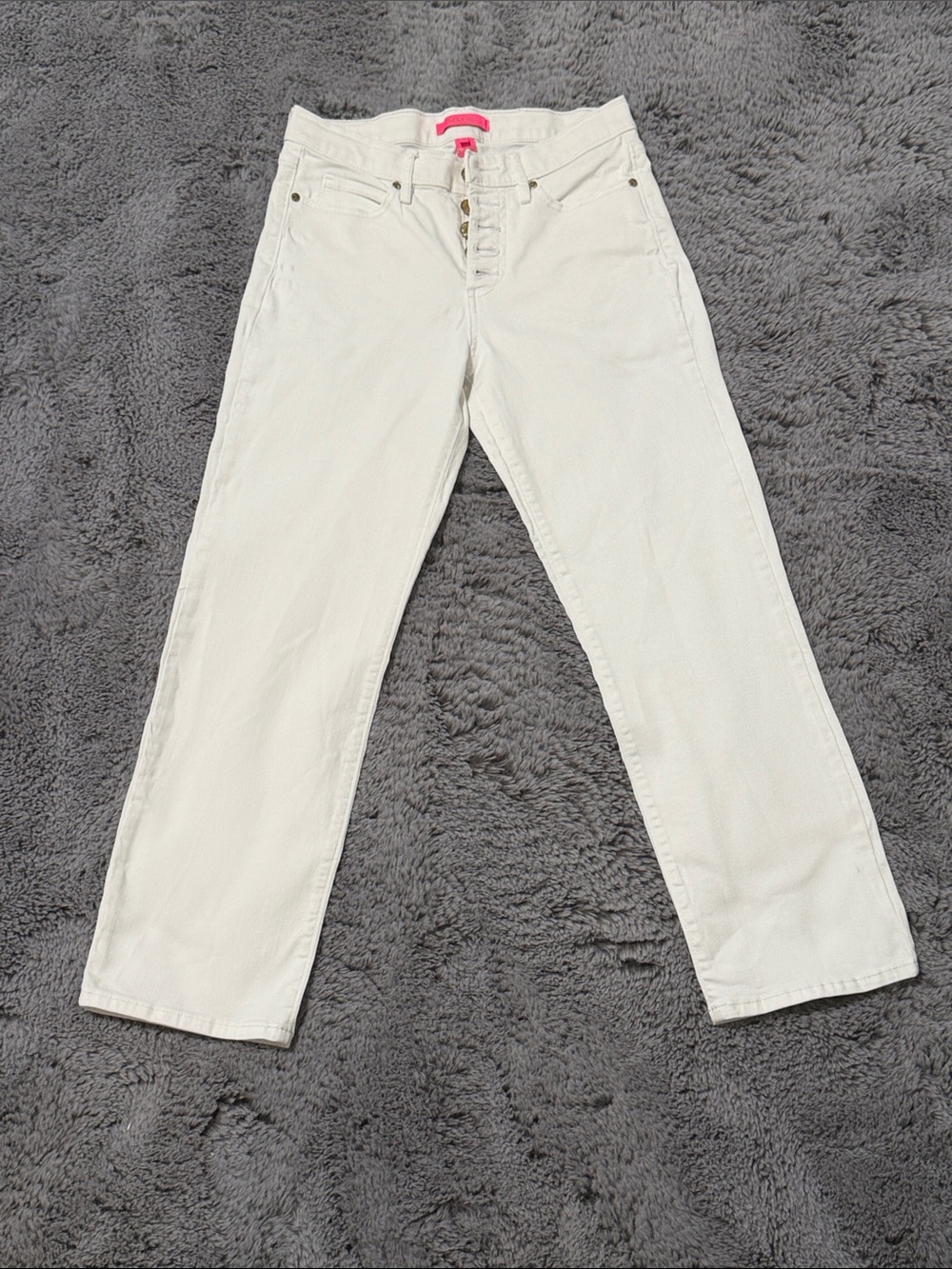 Lilly Pulitzer White Straight-Leg Jeans